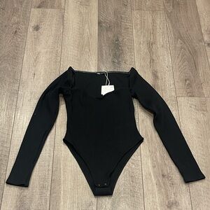 Zara Black Long Sleeve Bodysuit